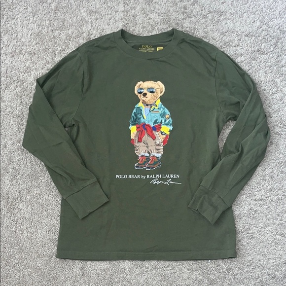 Polo Ralph Lauren Other - Ralph Lauren Green Long Sleeve Polo Bear Tee
